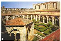 Espagne, Aiguamurcia, Abbaye de Santes Creus, Cloitre et lavabo de l'abbaye royale cistercienne